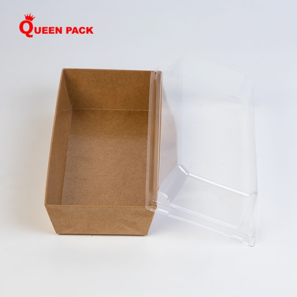 Hộp giấy Kraft đựng bánh QP-E02 - Bao Bì Thực Phẩm Queen Pack - Công ty TNHH Queen Pack